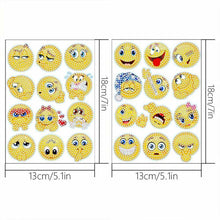 Charger l'image dans la galerie, Diamond Painting 5D 24 Feuilles d'Autocollants Emoji