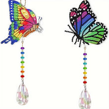 Charger l'image dans la galerie, Carillon en Cristal Diamond Painting 5D Papillons Ensemble de 2 Pièces
