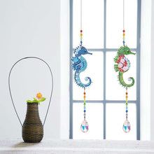 Charger l'image dans la galerie, Carillon en Cristal Diamond Painting 5D Hippocampe 2 Pièces