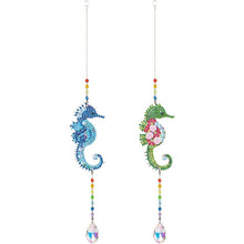 Charger l'image dans la galerie, Carillon en Cristal Diamond Painting 5D Hippocampe 2 Pièces