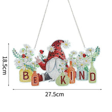 Charger l'image dans la galerie, Suspension de Porte Diamond Painting 5D Gnome Soyez Gentil
