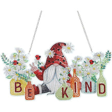 Charger l'image dans la galerie, Suspension de Porte Diamond Painting 5D Gnome Soyez Gentil