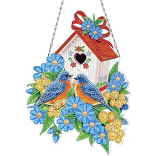 Charger l'image dans la galerie, Suspension de Porte Diamond Painting 5D Recto Verso avec Maison d'Oiseaux