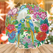 Charger l'image dans la galerie, Suspension de Porte Diamond Painting 5D Oiseaux avec LED et Pendentif
