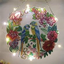 Charger l'image dans la galerie, Suspension de Porte Diamond Painting 5D Oiseaux avec LED et Pendentif