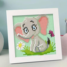 Charger l'image dans la galerie, Diamond Painting 5D Enfants Éléphant avec Cadre Photo