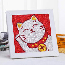 Charger l'image dans la galerie, Diamond Painting 5D Chat pour Enfants avec Cadre Photo