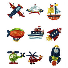 Charger l'image dans la galerie, Ensemble d'Autocollants Diamond Painting Avions pour Enfants