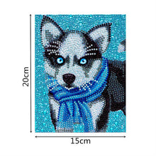 Charger l'image dans la galerie, Kit Diamond Painting 5D avec Design de Husky et Cadre Photo