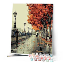 Charger l'image dans la galerie, peinture par numéros | Promenade sur les Quais en Automne | france, intermédiaire, ville | FiguredArt