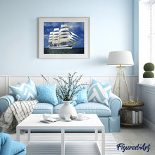 Charger l'image dans la galerie, peinture par numéros | Voilier aux Voiles blanches | bateaux, facile | FiguredArt