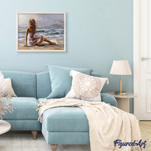 Charger l'image dans la galerie, peinture par numéros | Fillette sur la Plage | complexe, paysages, romantique | FiguredArt