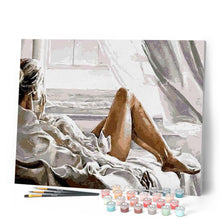 Charger l'image dans la galerie, peinture par numéros | Repos face à la Mer | facile, france, nu | FiguredArt