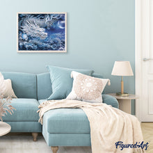 Charger l'image dans la galerie, peinture par numéros | Dragon de glace | animaux, complexe, dragons | FiguredArt