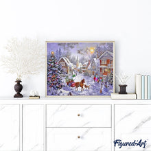 Charger l'image dans la galerie, peinture par numéros | Village décoré pour Noël | complexe, Noël | FiguredArt