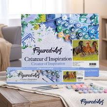 Charger l'image dans la galerie, peinture par numéros | Trois Chevaux au Galop | animaux, chevaux, facile | FiguredArt