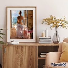 Charger l'image dans la galerie, peinture par numéros | Femme dénudée et grand Soleil | france, intermédiaire, nu | FiguredArt
