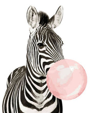 Charger l'image dans la galerie, peinture par numéros | Zèbre et Chewing gum | animaux facile zèbres | FiguredArt