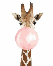 Charger l'image dans la galerie, peinture par numéros | Girafe et Chewing gum | animaux facile girafes | FiguredArt