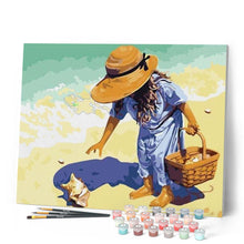 Charger l'image dans la galerie, peinture par numéros | Petite Fille à la Plage | facile, france, paysages, romantique | FiguredArt