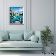 Charger l'image dans la galerie, peinture par numéros | Barque sur un Lac de Montagne | bateaux, france, Intermédiaire, paysages | FiguredArt