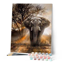 Charger l'image dans la galerie, peinture par numéros | Eléphant solitaire | animaux, complexe, nouveautés, éléphants | FiguredArt