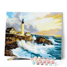 Charger l'image dans la galerie, peinture par numéros | Tempête près du Phare | france, intermédiaire, paysages | FiguredArt