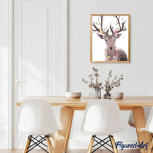 Charger l'image dans la galerie, peinture par numéros | Cerf romantique | animaux, facile, rennes et biches | FiguredArt
