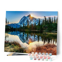 Charger l'image dans la galerie, peinture par numéros | Lac et Reflet de Montagne | france, intermédiaire, paysages | FiguredArt