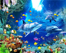Charger l'image dans la galerie, peinture par numéros | Dauphins et fonds marins | animaux complexe dauphins poissons | FiguredArt