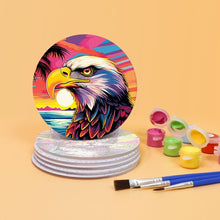 Charger l'image dans la galerie, Peinture par numéros Dessous de Verre 10cm (6 pièces) - Faune Pop Art