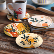 Charger l'image dans la galerie, Peinture par numéros Dessous de Verre 10cm (6 pièces) - Design Botanique Moderne