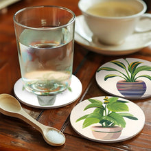Charger l'image dans la galerie, Peinture par numéros Dessous de Verre 10cm (6 pièces) - Monstera et Fougère