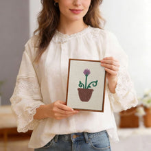 Charger l'image dans la galerie, Punch Needle Kit (4 pièces) avec cadres - Set Fleurs Épanouies
