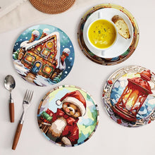Charger l'image dans la galerie, Peinture par numéros Sets de Table 20 cm (6 pièces) - Maison en Pain d'Épices, Sapin de Noël et Designs d'Hiver