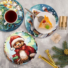 Charger l'image dans la galerie, Peinture par numéros Sets de Table 20 cm (6 pièces) - Maison en Pain d'Épices, Sapin de Noël et Designs d'Hiver