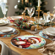 Charger l'image dans la galerie, Peinture par numéros Sets de Table 20 cm (6 pièces) - Maison en Pain d'Épices, Sapin de Noël et Designs d'Hiver