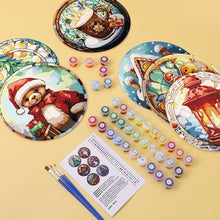 Charger l'image dans la galerie, Peinture par numéros Sets de Table 20 cm (6 pièces) - Maison en Pain d'Épices, Sapin de Noël et Designs d'Hiver