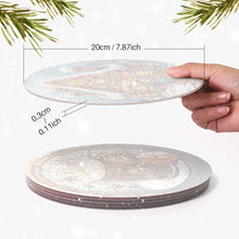 Charger l'image dans la galerie, Peinture par numéros Sets de Table 20 cm (6 pièces) - Maison en Pain d'Épices, Sapin de Noël et Designs d'Hiver