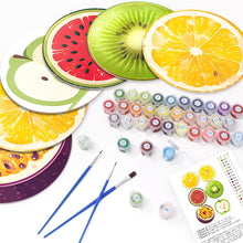 Charger l'image dans la galerie, Peinture par numéros Sets de Table 20 cm (6 pièces) - Tranches de Fruits Tropicaux