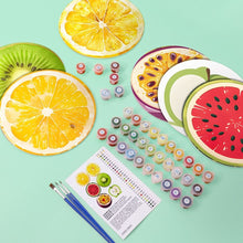 Charger l'image dans la galerie, Peinture par numéros Sets de Table 20 cm (6 pièces) - Tranches de Fruits Tropicaux