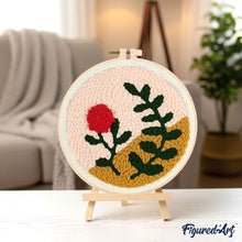 Charger l'image dans la galerie, Punch Needle Branche et Rose