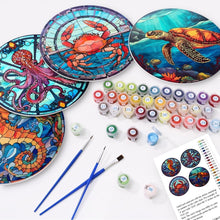 Charger l'image dans la galerie, Peinture par numéros Sets de Table 20 cm (4 pièces) - Créatures de l'Océan