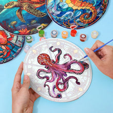 Charger l'image dans la galerie, Peinture par numéros Sets de Table 20 cm (4 pièces) - Créatures de l'Océan