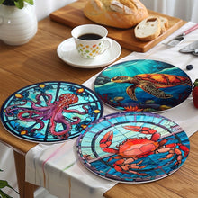 Charger l'image dans la galerie, Peinture par numéros Sets de Table 20 cm (4 pièces) - Créatures de l'Océan