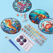 Charger l'image dans la galerie, Peinture par numéros Sets de Table 20 cm (4 pièces) - Créatures de l'Océan