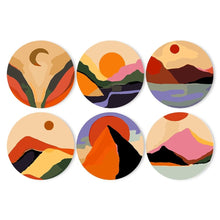 Charger l'image dans la galerie, Peinture par numéros Sets de Table 20 cm (6 pièces) - Montagne Abstraite Moderne