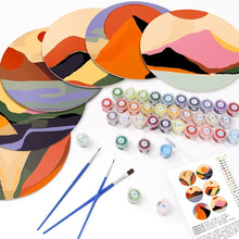 Charger l'image dans la galerie, Peinture par numéros Sets de Table 20 cm (6 pièces) - Montagne Abstraite Moderne