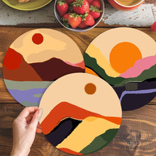 Charger l'image dans la galerie, Peinture par numéros Sets de Table 20 cm (6 pièces) - Montagne Abstraite Moderne