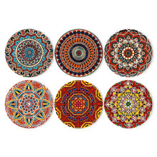 Charger l'image dans la galerie, Peinture par numéros Sets de Table 20 cm (6 pièces) - Mandala Bohème Rond